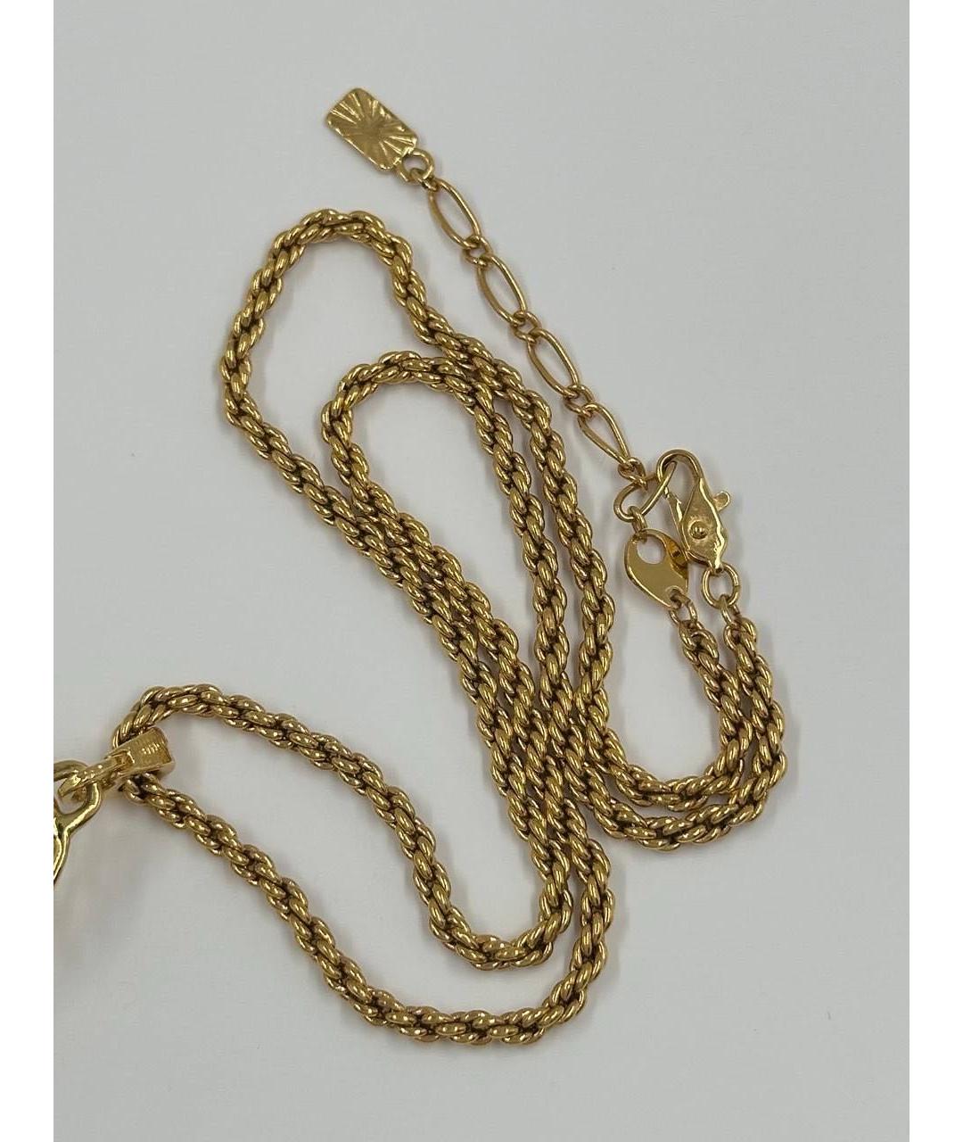 SAINT LAURENT Золотое позолоченное колье, фото 7