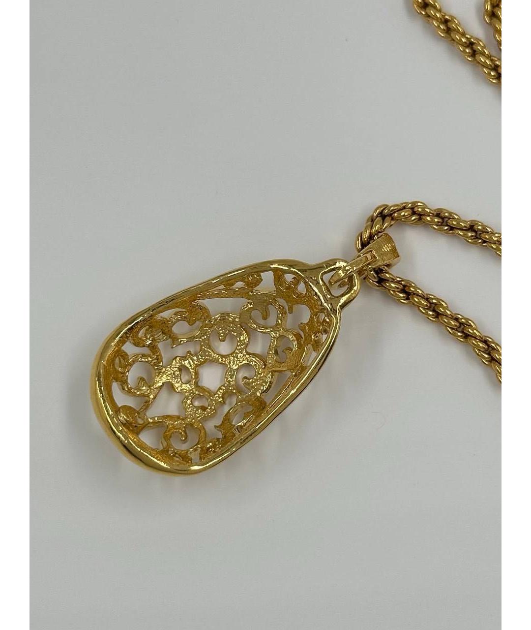 SAINT LAURENT Золотое позолоченное колье, фото 6