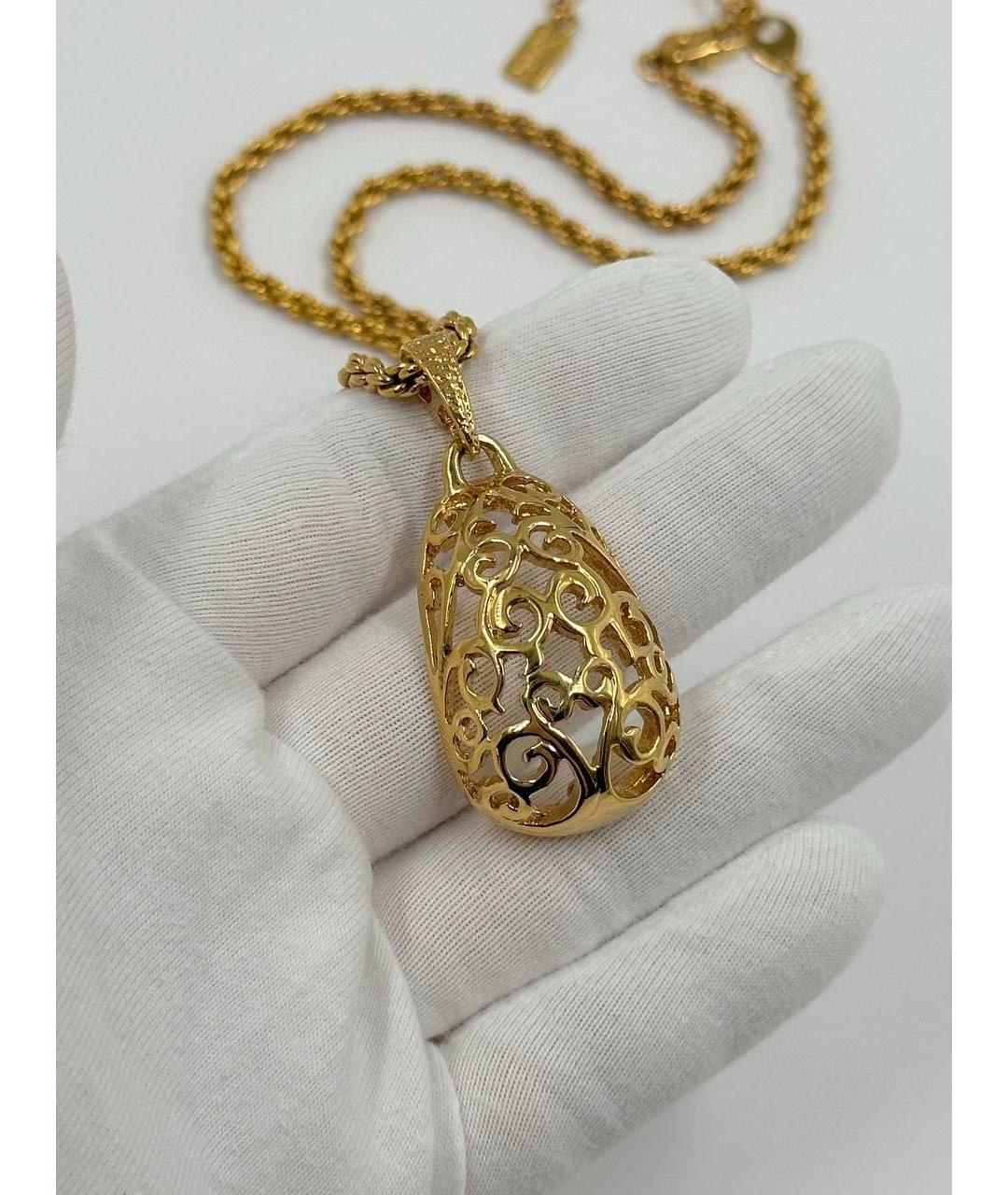 SAINT LAURENT Золотое позолоченное колье, фото 2