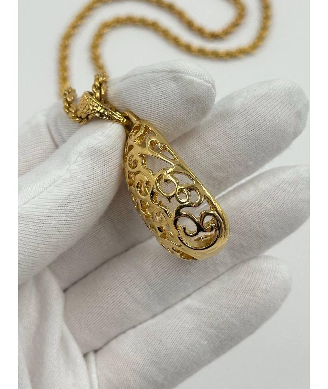 SAINT LAURENT Золотое позолоченное колье, фото 4