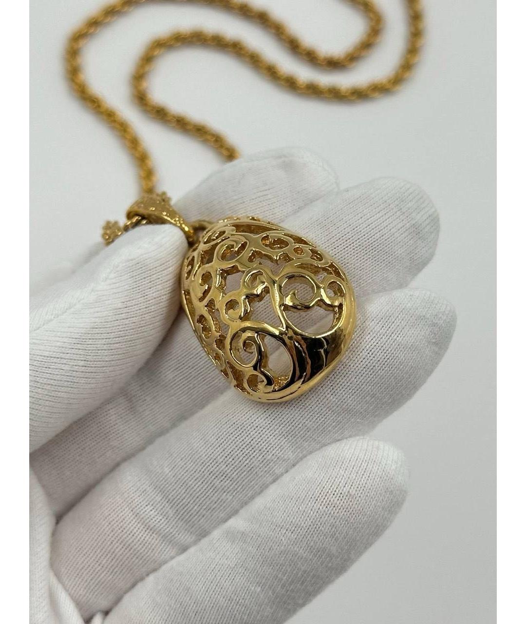 SAINT LAURENT Золотое позолоченное колье, фото 3