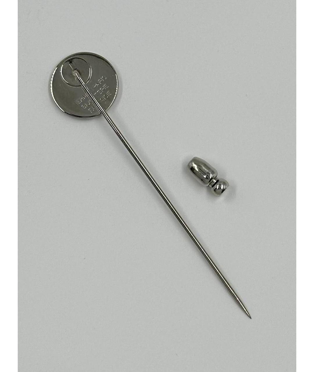 HERMES Серебряная металлическая булавка / брошь, фото 2