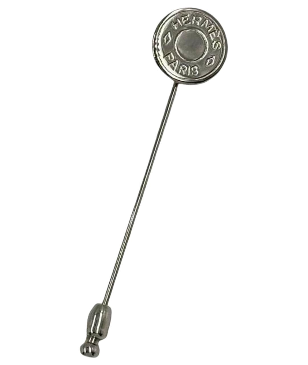 HERMES Серебряная металлическая булавка / брошь, фото 1