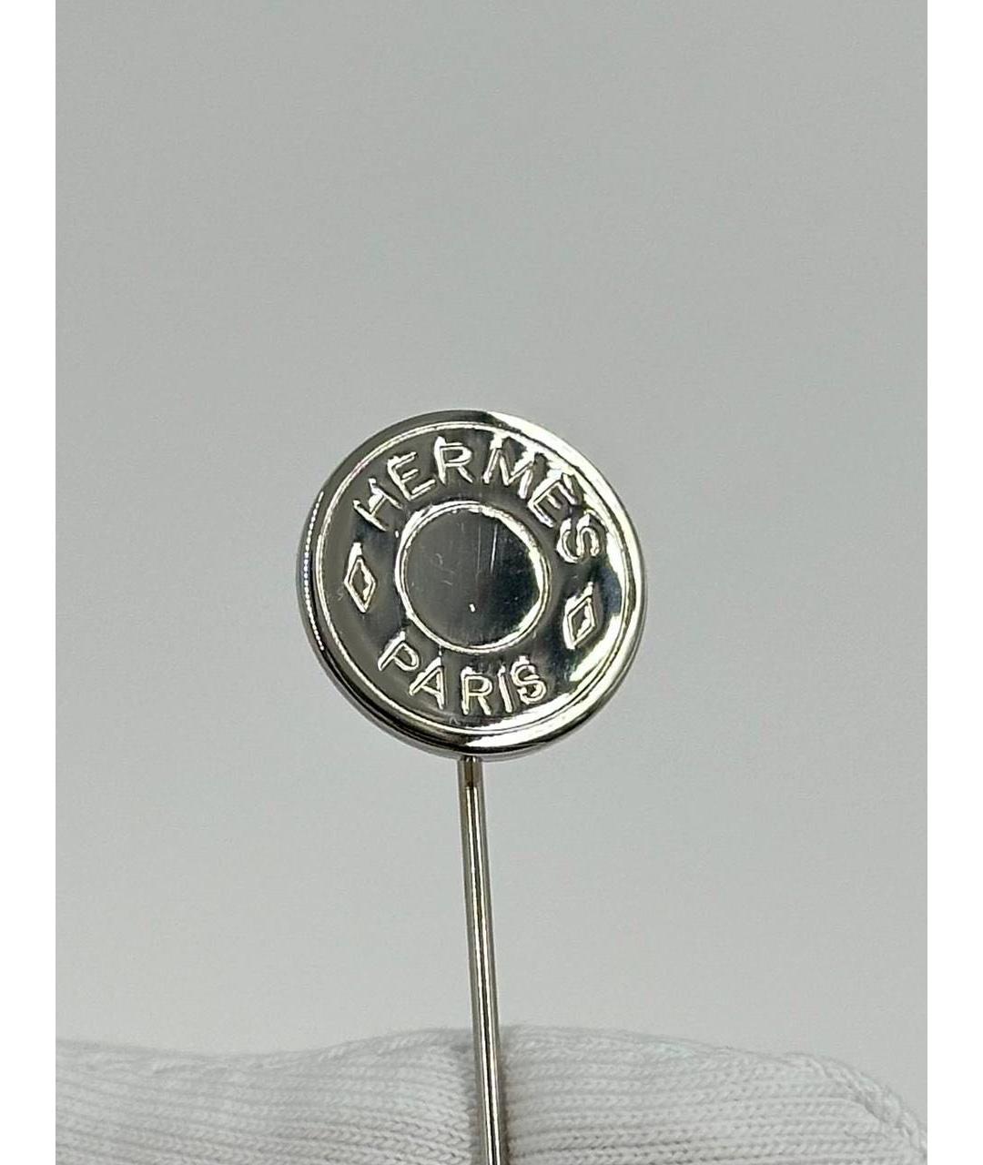 HERMES Серебряная металлическая булавка / брошь, фото 4