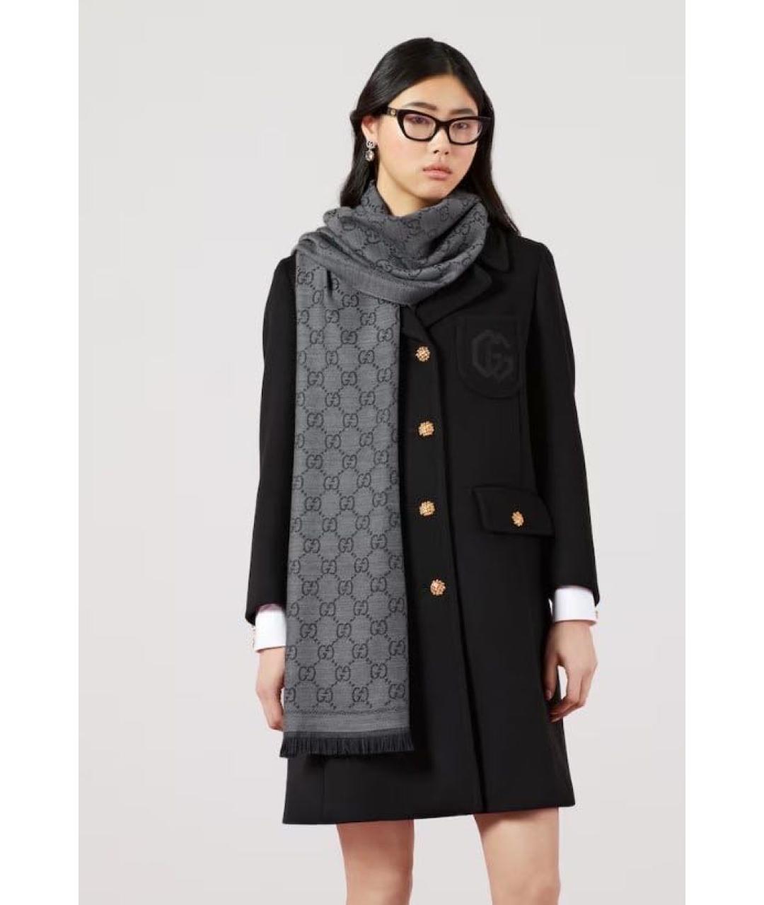 GUCCI Мульти шерстяной шарф, фото 3