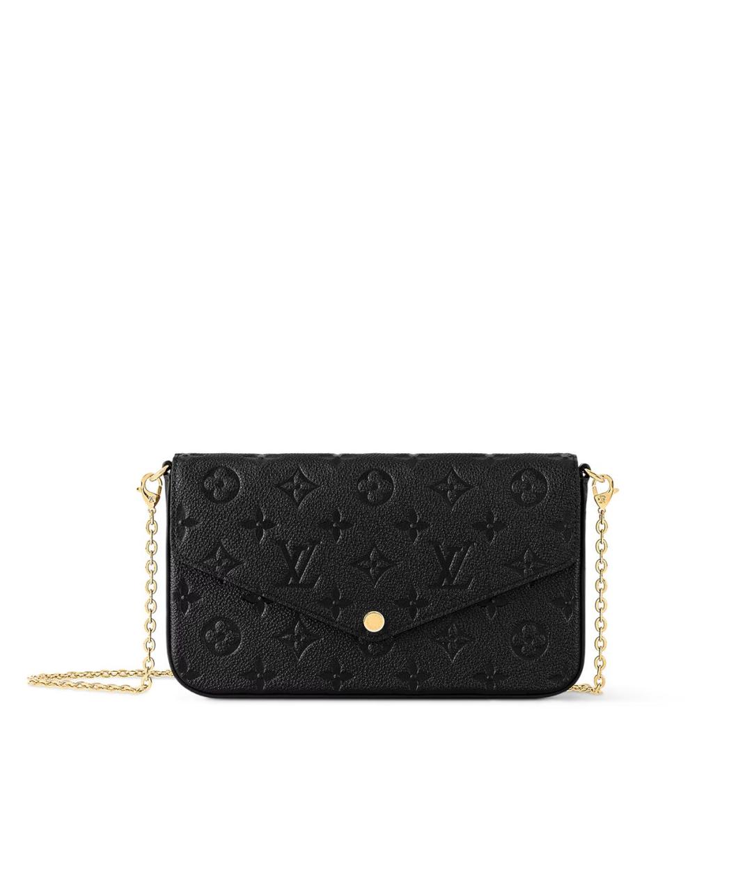 LOUIS VUITTON Черная кожаная сумка через плечо, фото 9