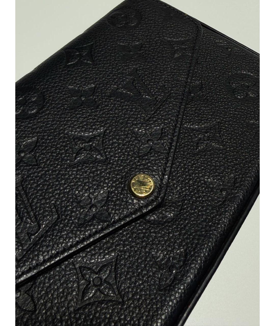 LOUIS VUITTON Черная кожаная сумка через плечо, фото 8