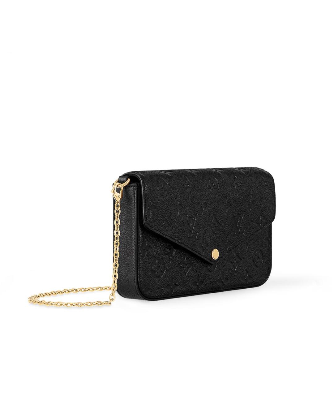 LOUIS VUITTON Черная кожаная сумка через плечо, фото 2