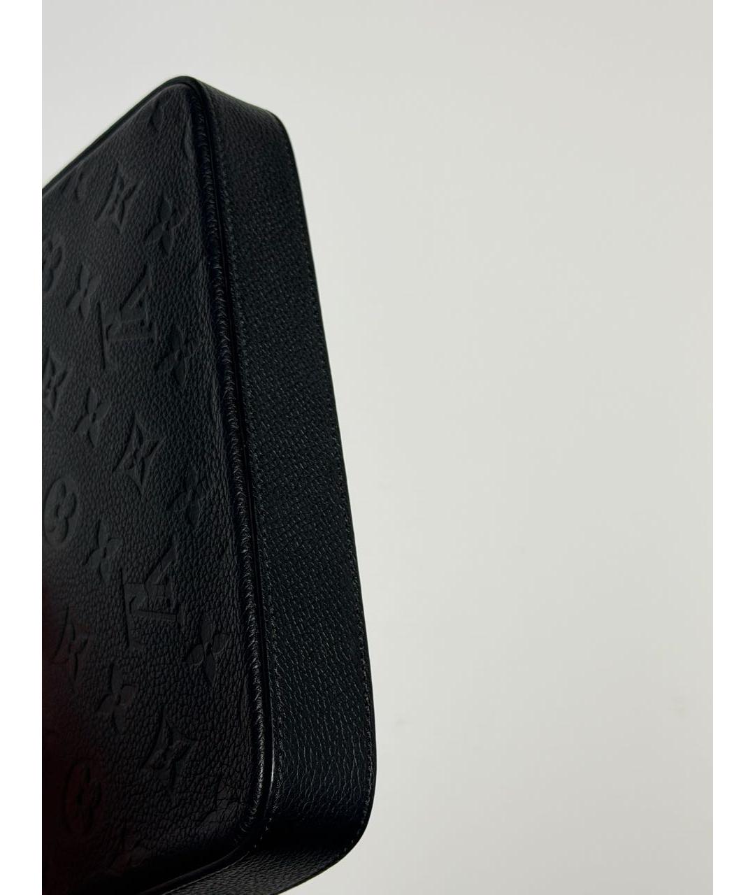 LOUIS VUITTON Черная кожаная сумка через плечо, фото 5