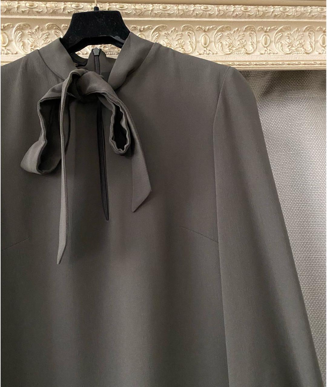 LES COPAINS Зеленые вискозное повседневное платье, фото 6