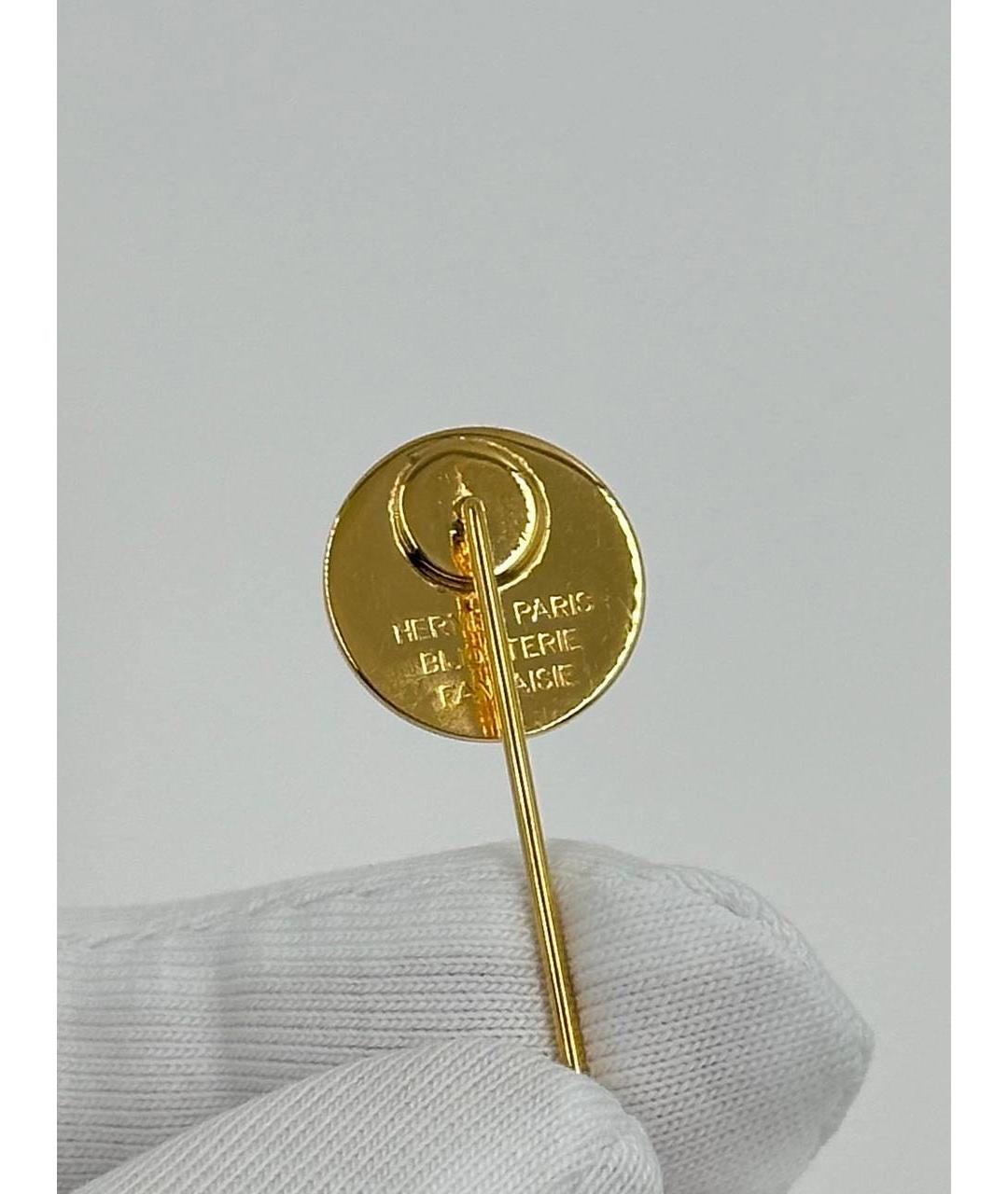 HERMES Золотая металлическая булавка / брошь, фото 6