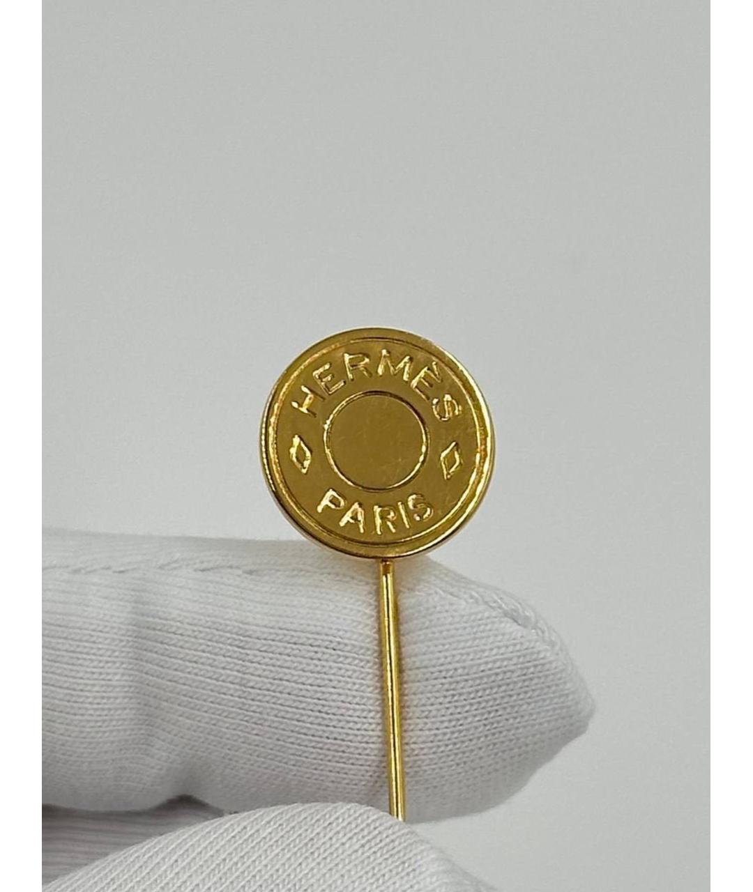 HERMES Золотая металлическая булавка / брошь, фото 3