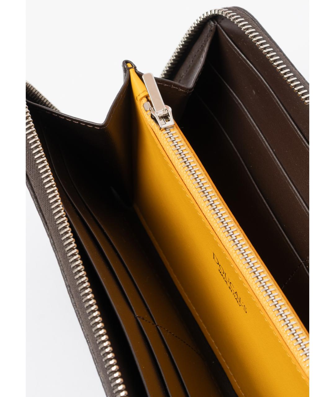 DOUCAL'S Коричневый кожаный кошелек, фото 4