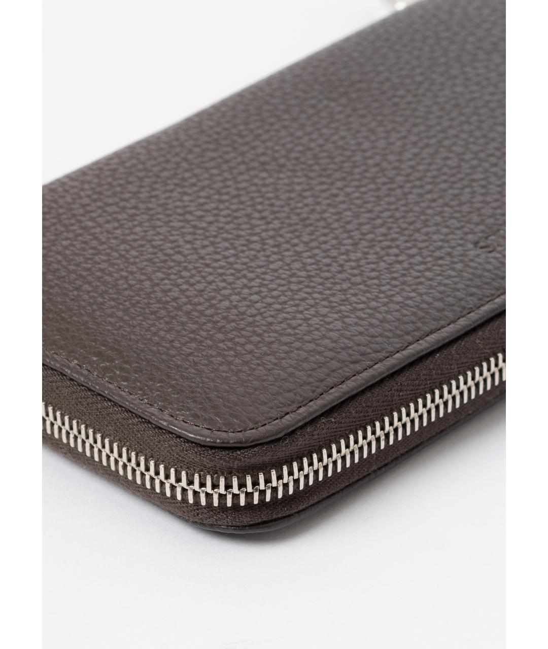 DOUCAL'S Коричневый кожаный кошелек, фото 2