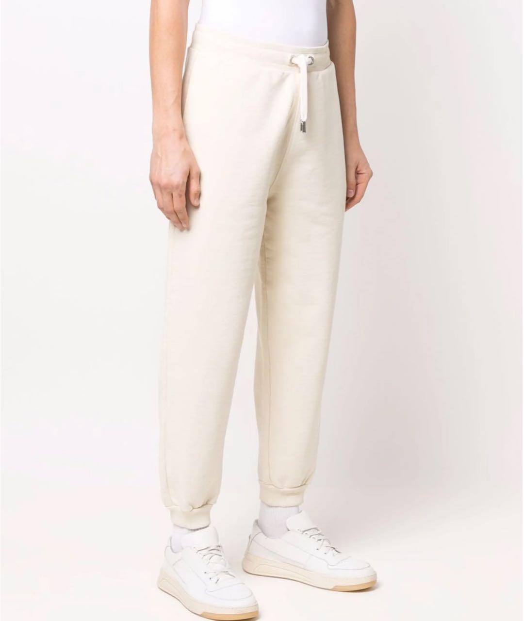 Ami Paris Бежевые хлопковые спортивные брюки и шорты, фото 3