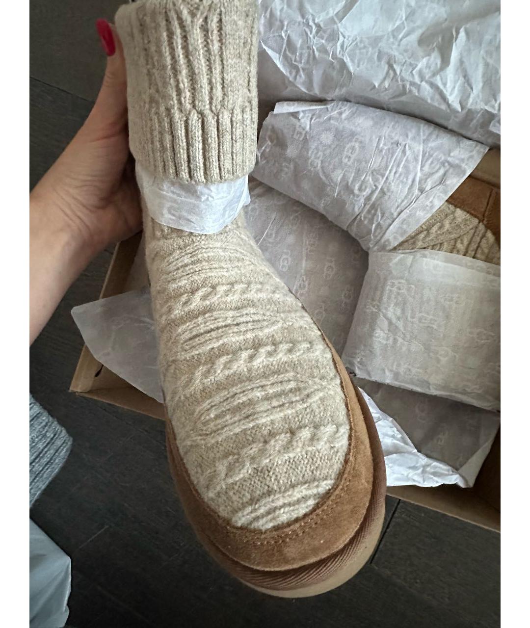 UGG AUSTRALIA Бежевые замшевые полусапоги, фото 2