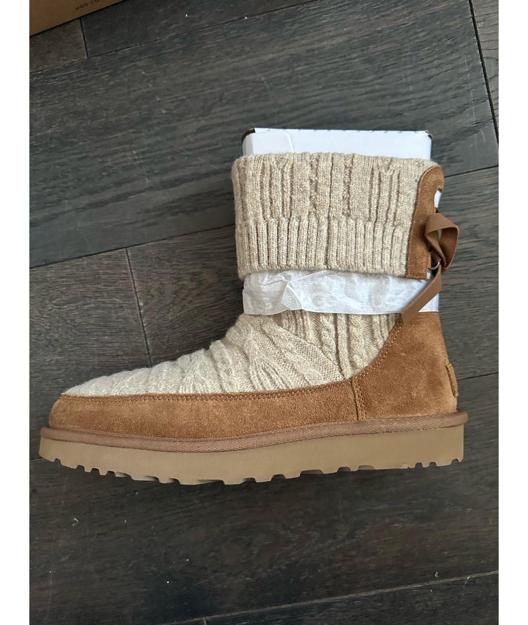 UGG AUSTRALIA Бежевые замшевые полусапоги, фото 8