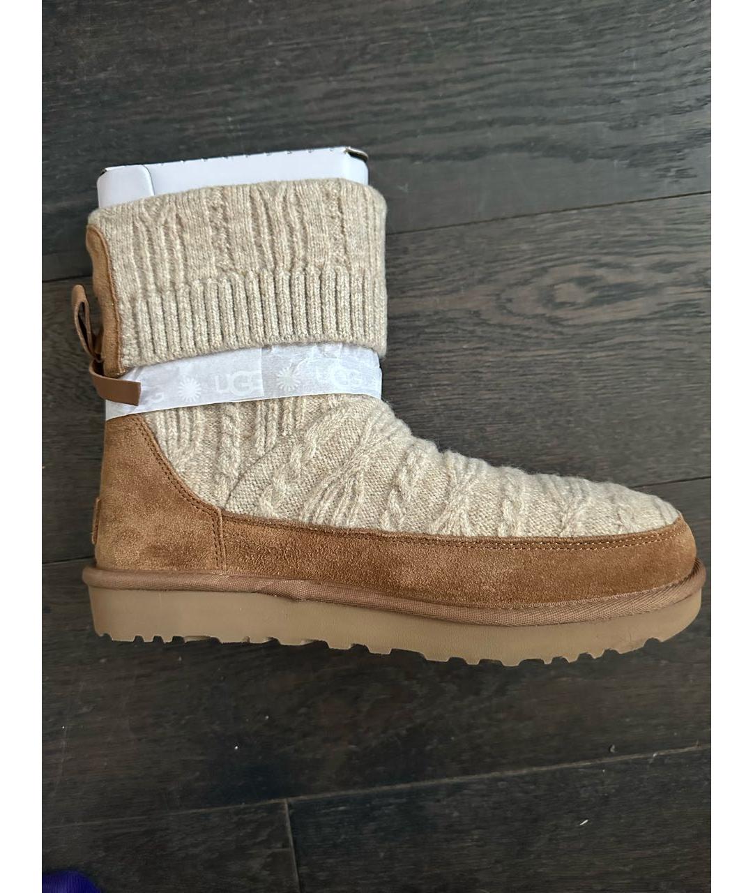 UGG AUSTRALIA Бежевые замшевые полусапоги, фото 7