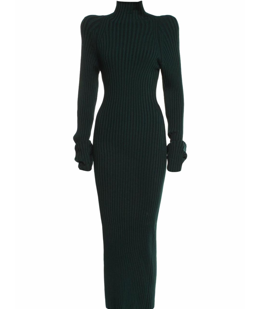 HAIDER ACKERMANN Зеленые шерстяное повседневное платье, фото 1