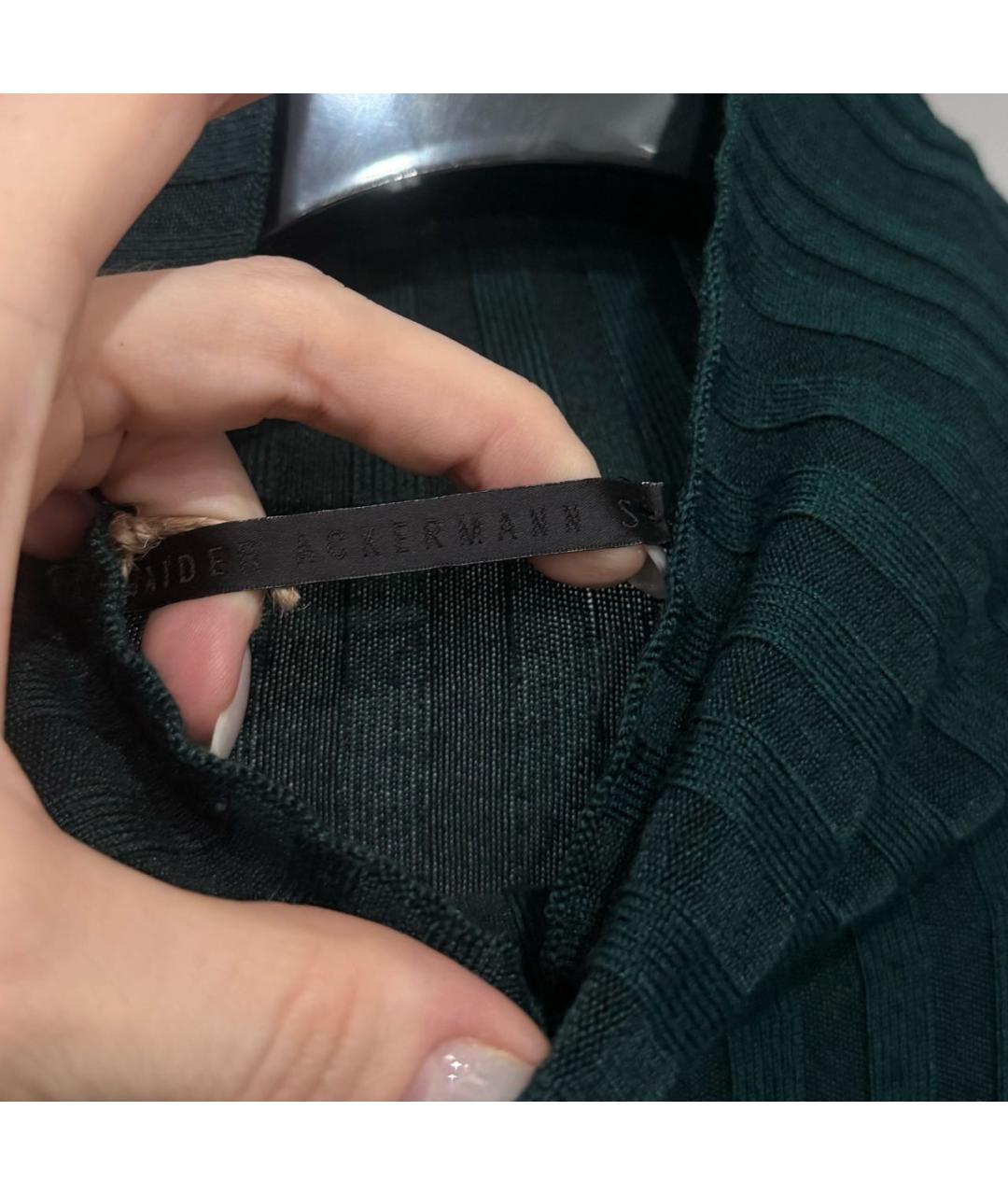 HAIDER ACKERMANN Зеленые шерстяное повседневное платье, фото 5