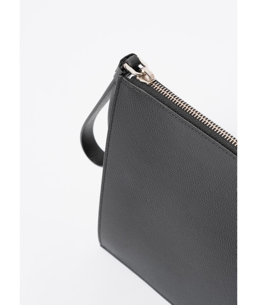 DOUCAL'S Черная кожаная сумка с короткими ручками, фото 3