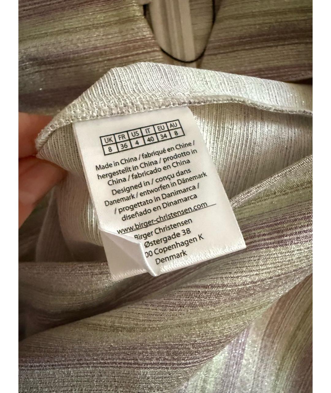 ROTATE Серебряное вискозное коктейльное платье, фото 7