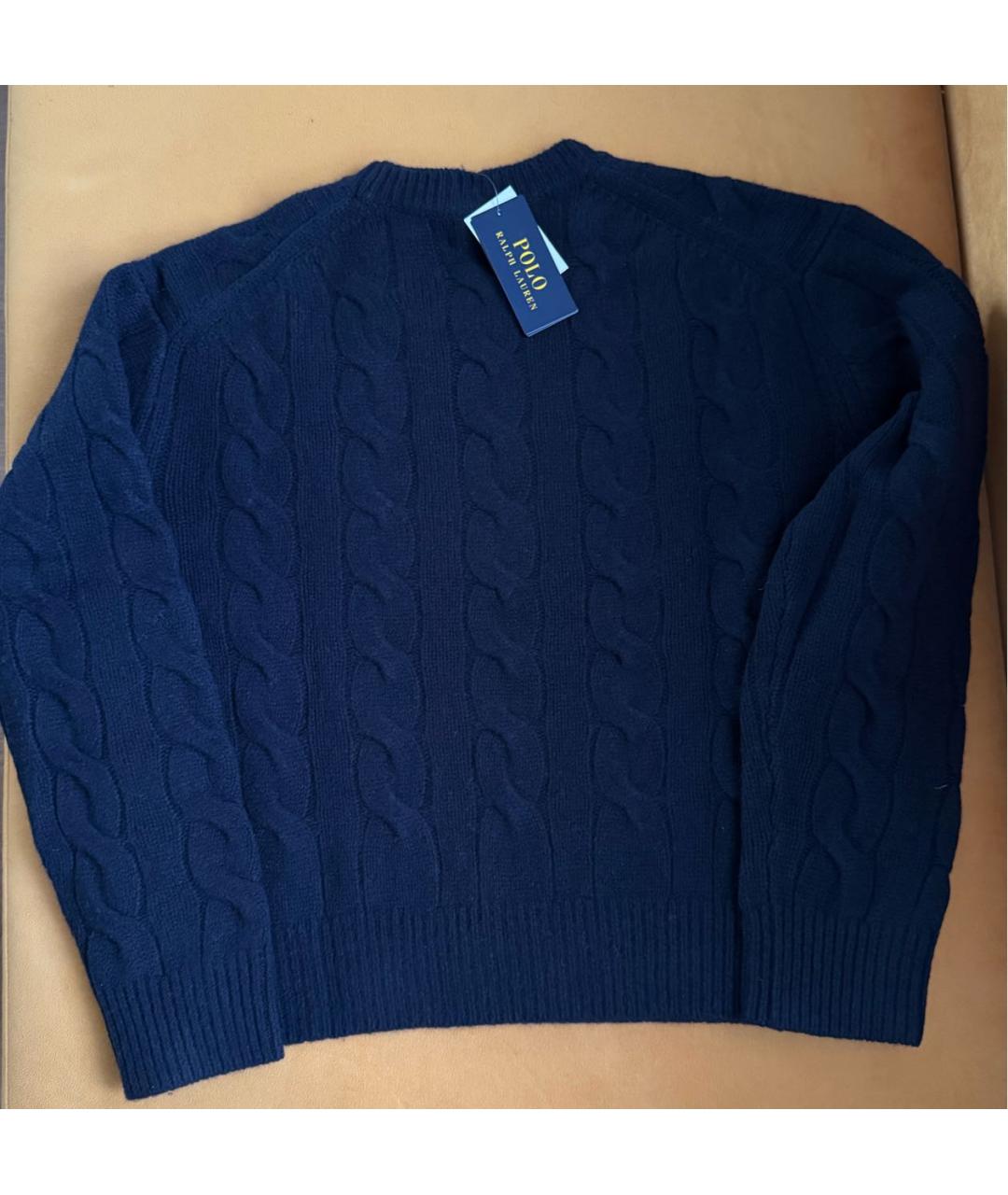 POLO RALPH LAUREN Темно-синий шерстяной джемпер / свитер, фото 2