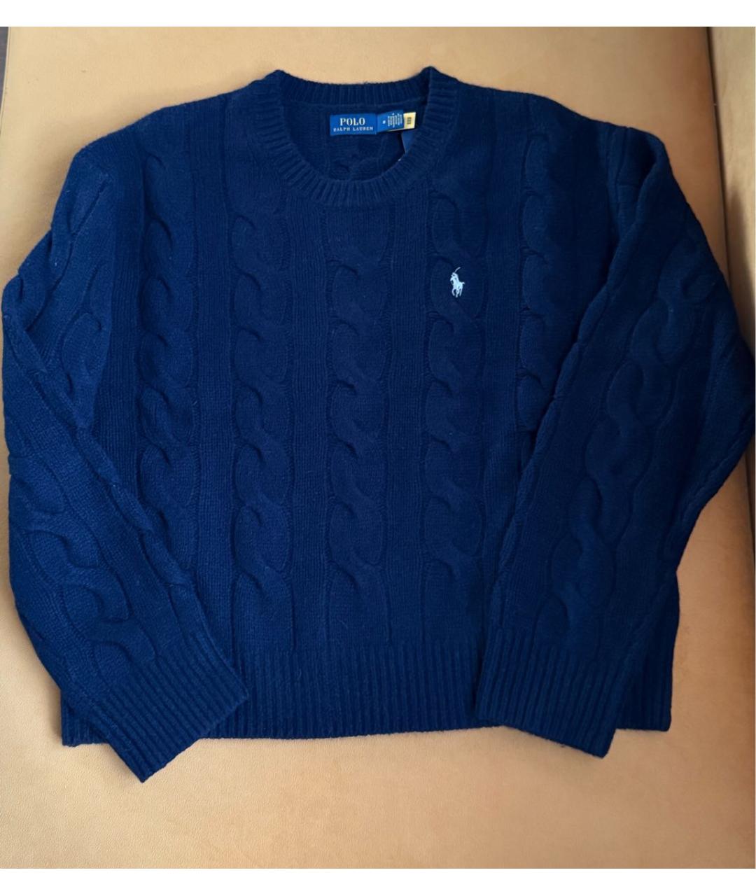 POLO RALPH LAUREN Темно-синий шерстяной джемпер / свитер, фото 8