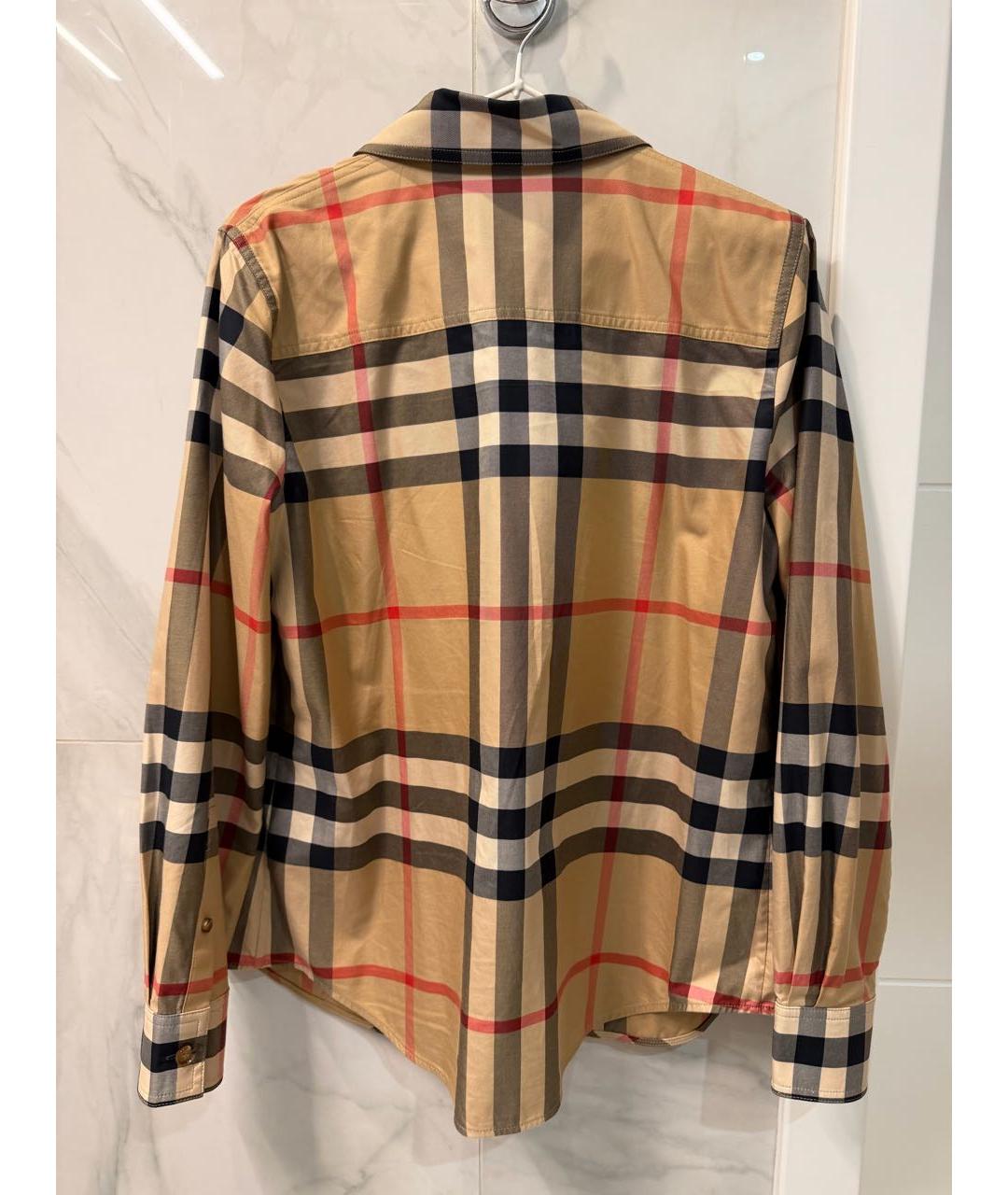 BURBERRY Бежевая хлопковая рубашка, фото 2