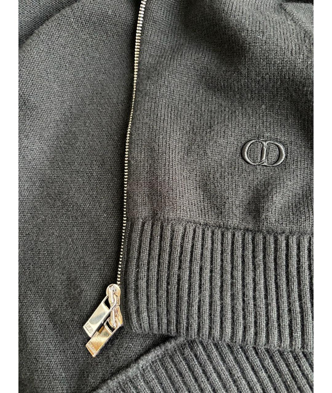 CHRISTIAN DIOR Черный кашемировый кардиган, фото 4