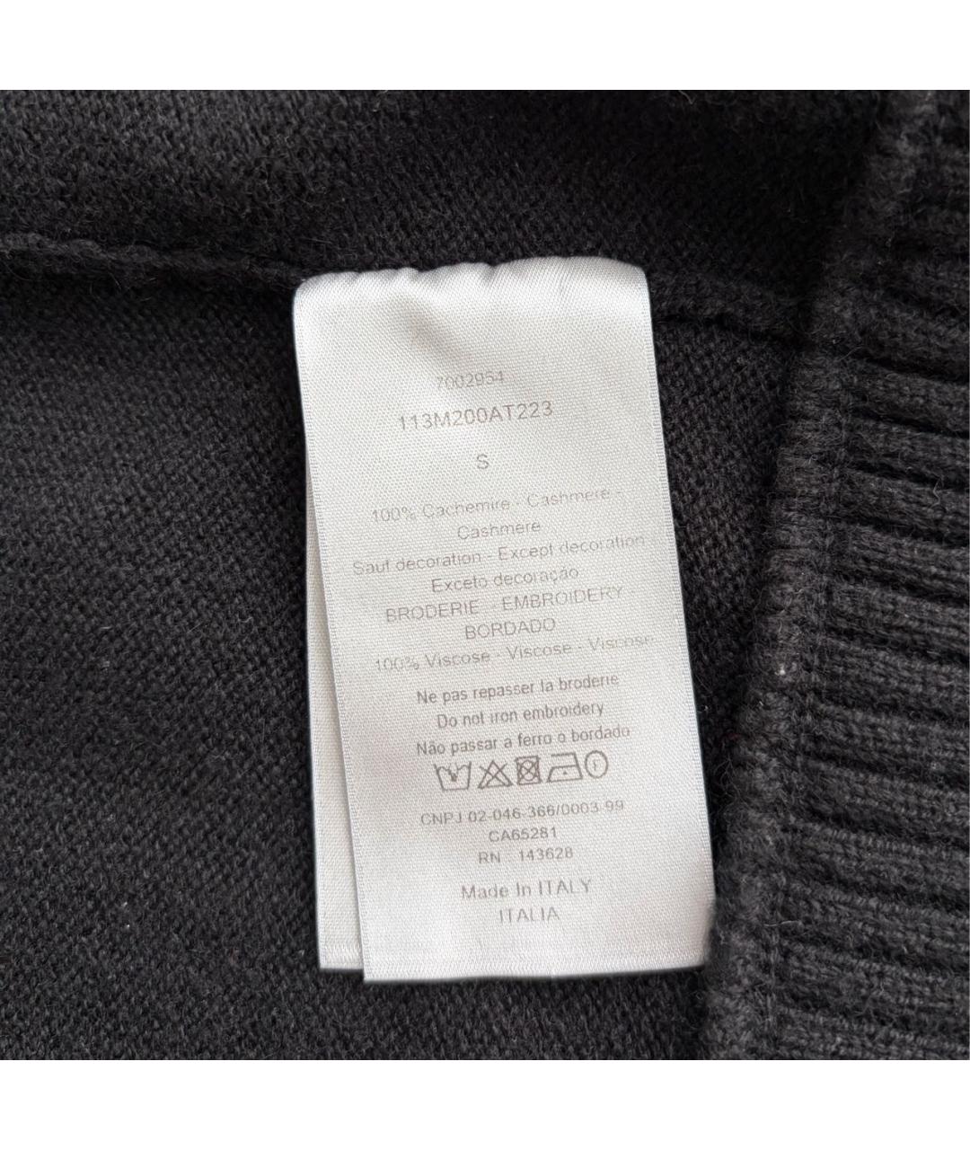CHRISTIAN DIOR Черный кашемировый кардиган, фото 5