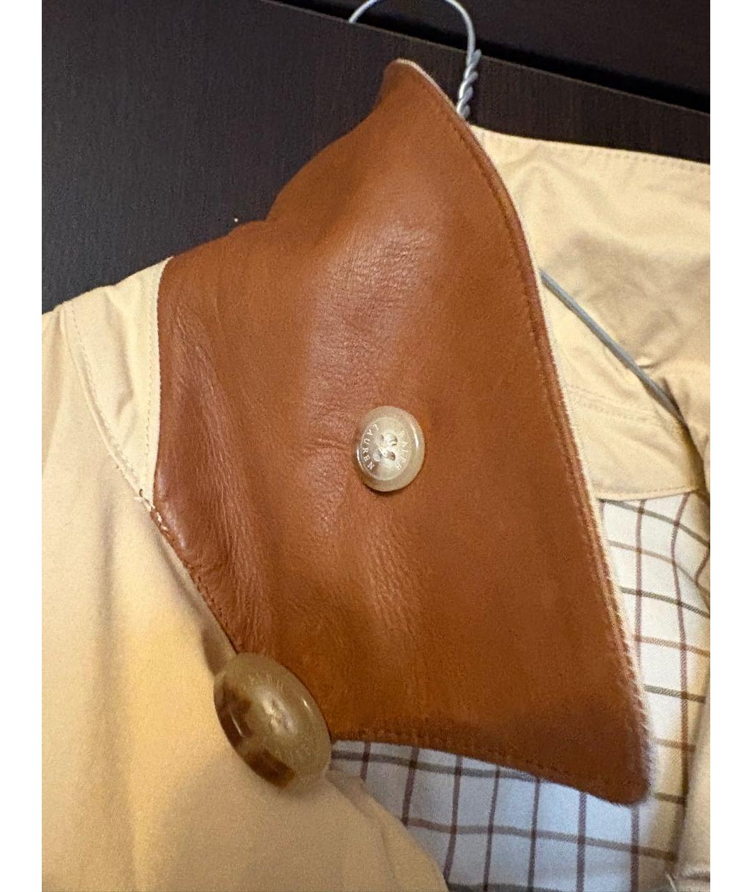 RALPH LAUREN Бежевый хлопковый тренч/плащ, фото 3