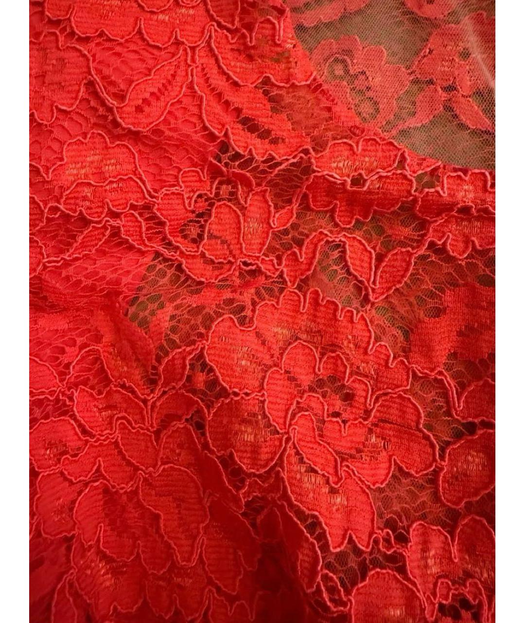 ELISABETTA FRANCHI Красное полиэстеровое вечернее платье, фото 5