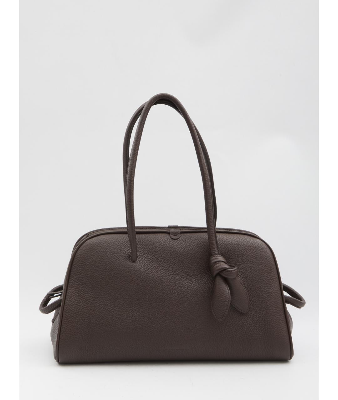 JACQUEMUS Коричневая кожаная сумка через плечо, фото 2