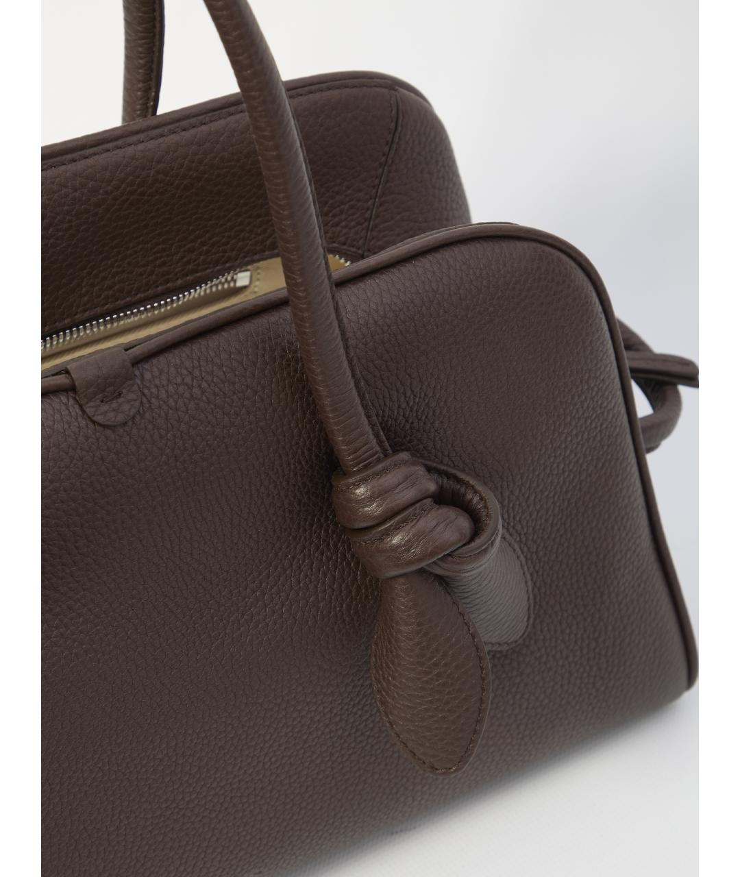 JACQUEMUS Коричневая кожаная сумка через плечо, фото 4