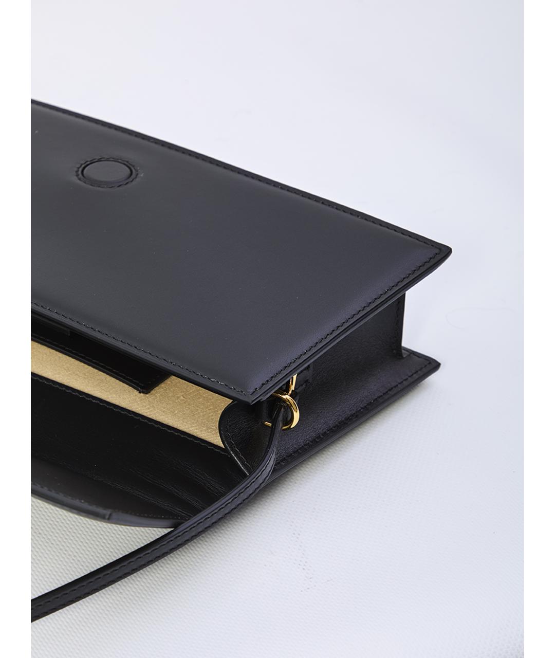 JACQUEMUS Черная кожаная сумка через плечо, фото 4