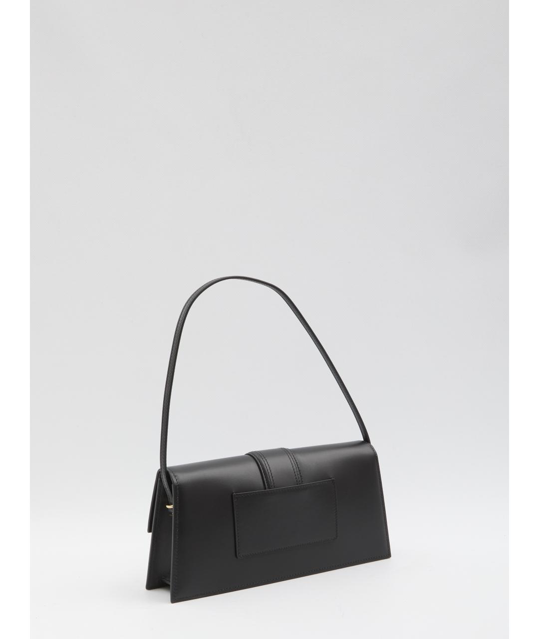 JACQUEMUS Черная кожаная сумка через плечо, фото 2
