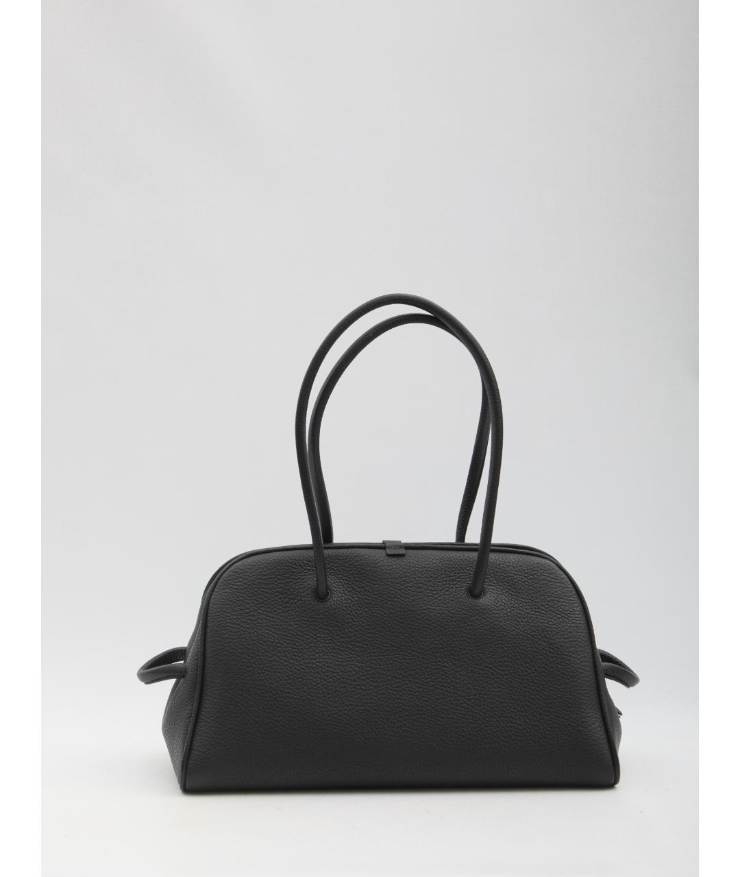 JACQUEMUS Черная кожаная сумка через плечо, фото 3