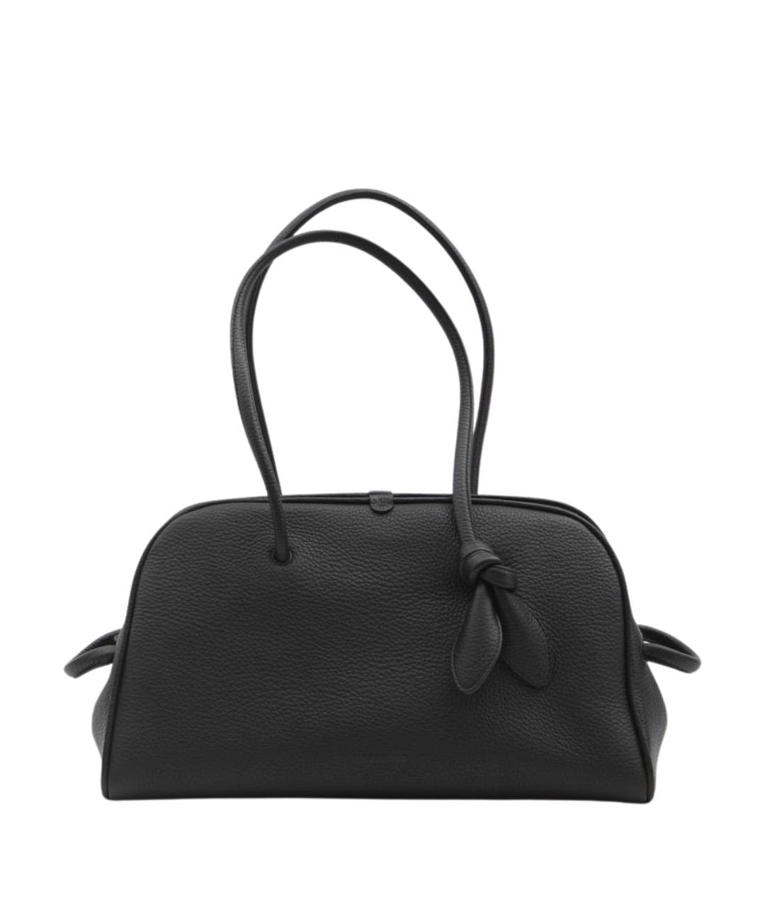 JACQUEMUS Черная кожаная сумка через плечо, фото 1