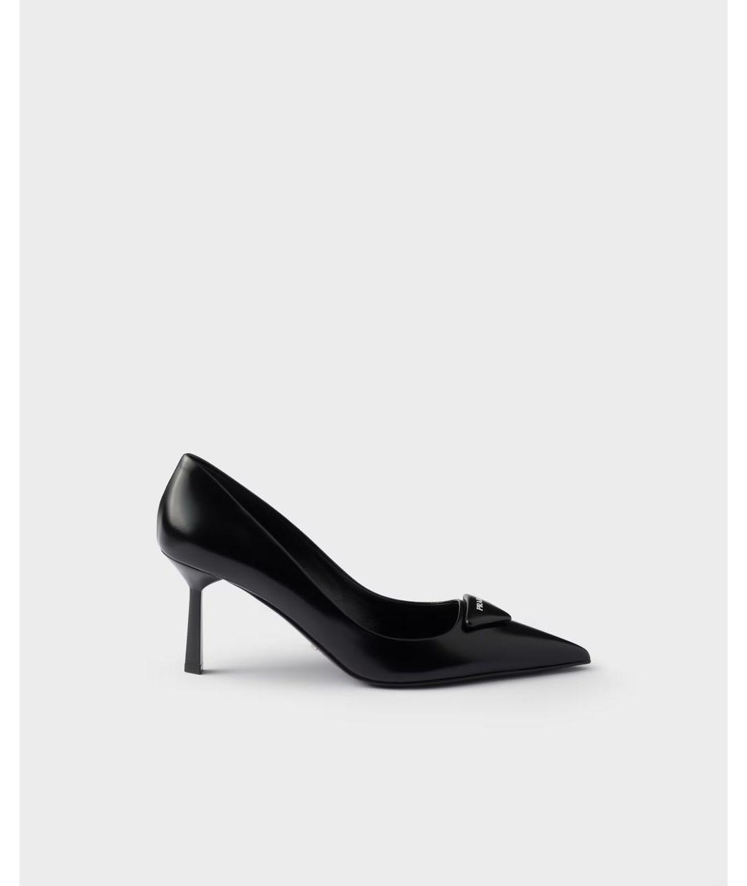 PRADA Черные кожаные туфли, фото 5