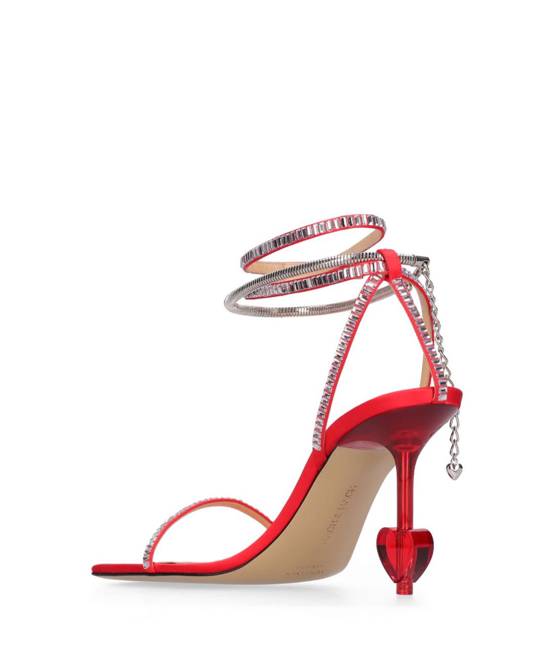 MACH&MACH Красные текстильные босоножки, фото 4