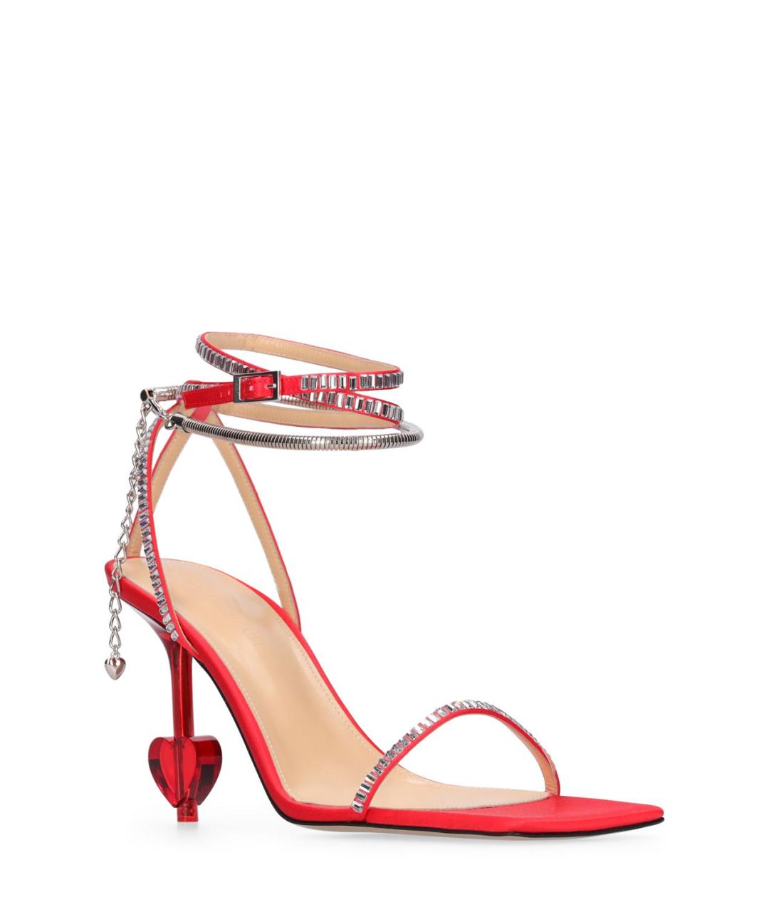 MACH&MACH Красные текстильные босоножки, фото 3
