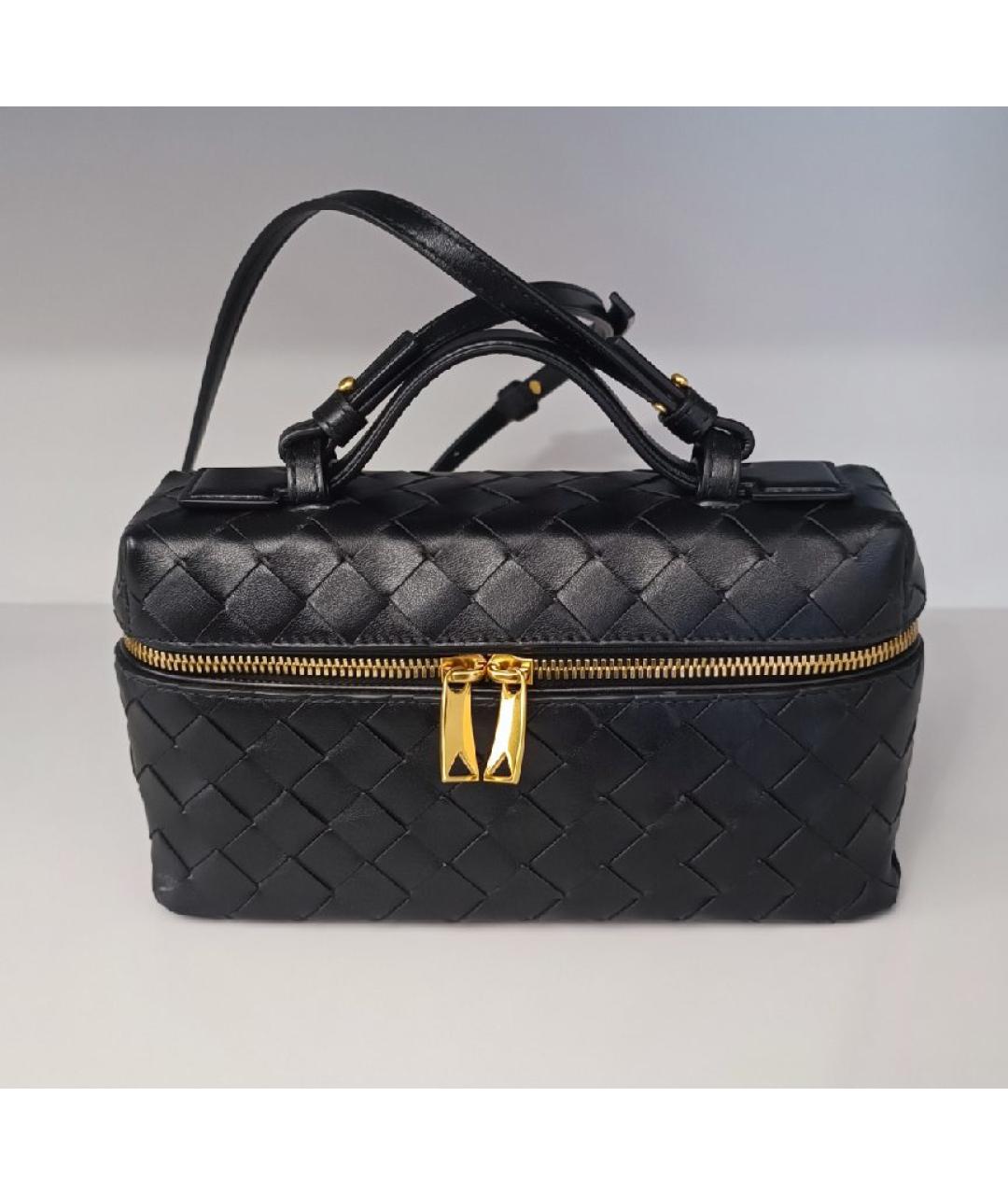 BOTTEGA VENETA Черная кожаная сумка через плечо, фото 6