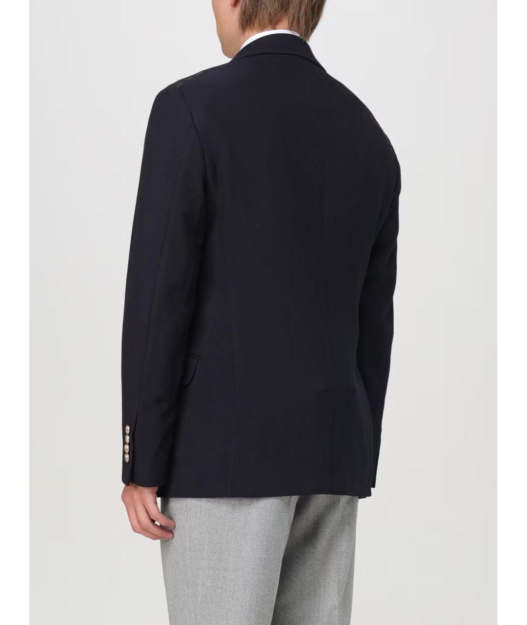 BRUNELLO CUCINELLI Темно-синий шерстяной пиджак, фото 6