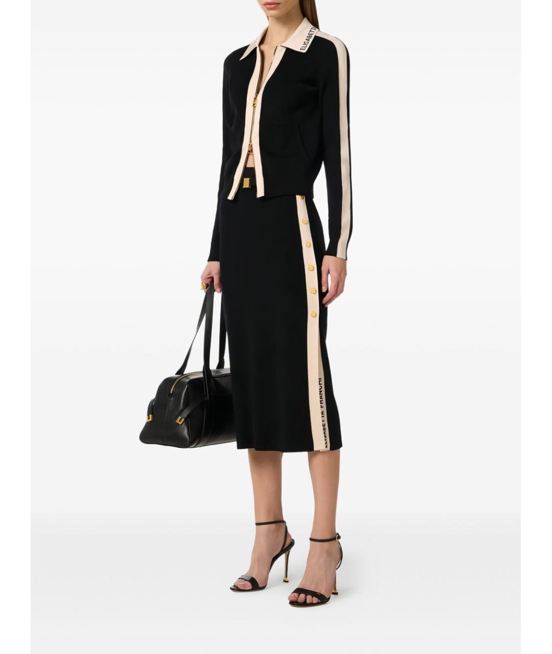 ELISABETTA FRANCHI Черный кардиган, фото 5