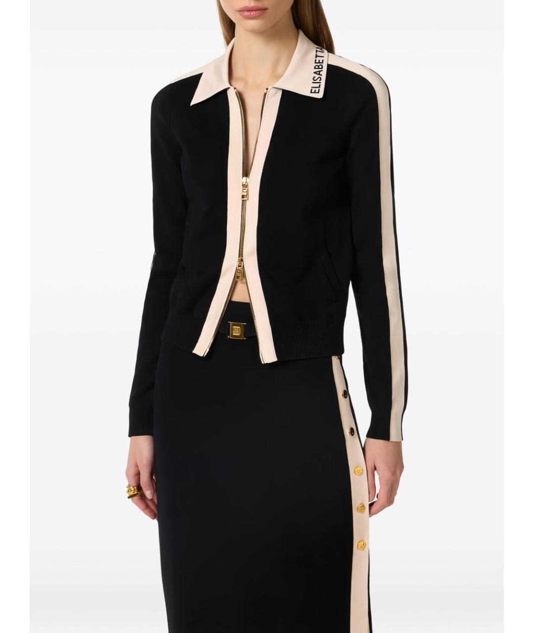 ELISABETTA FRANCHI Черный кардиган, фото 3