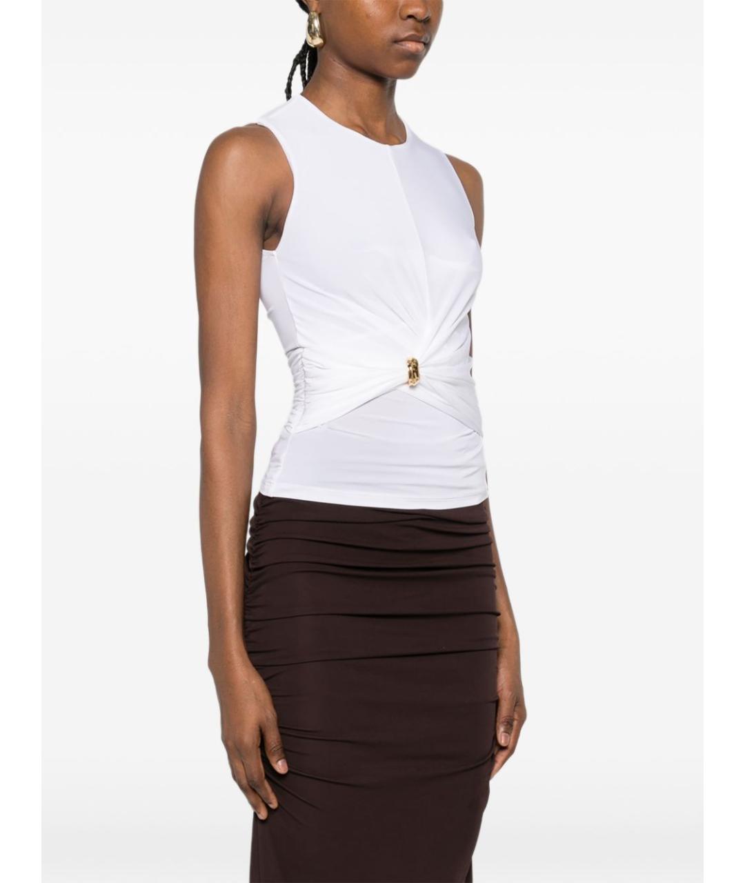 ELISABETTA FRANCHI Белая вискозная майка, фото 5