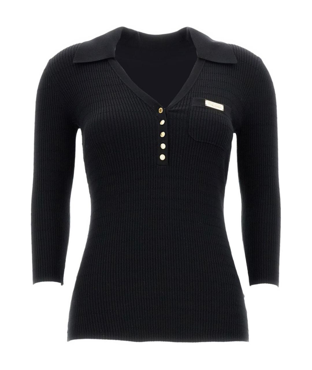 ELISABETTA FRANCHI Черный полиамидовый джемпер / свитер, фото 1