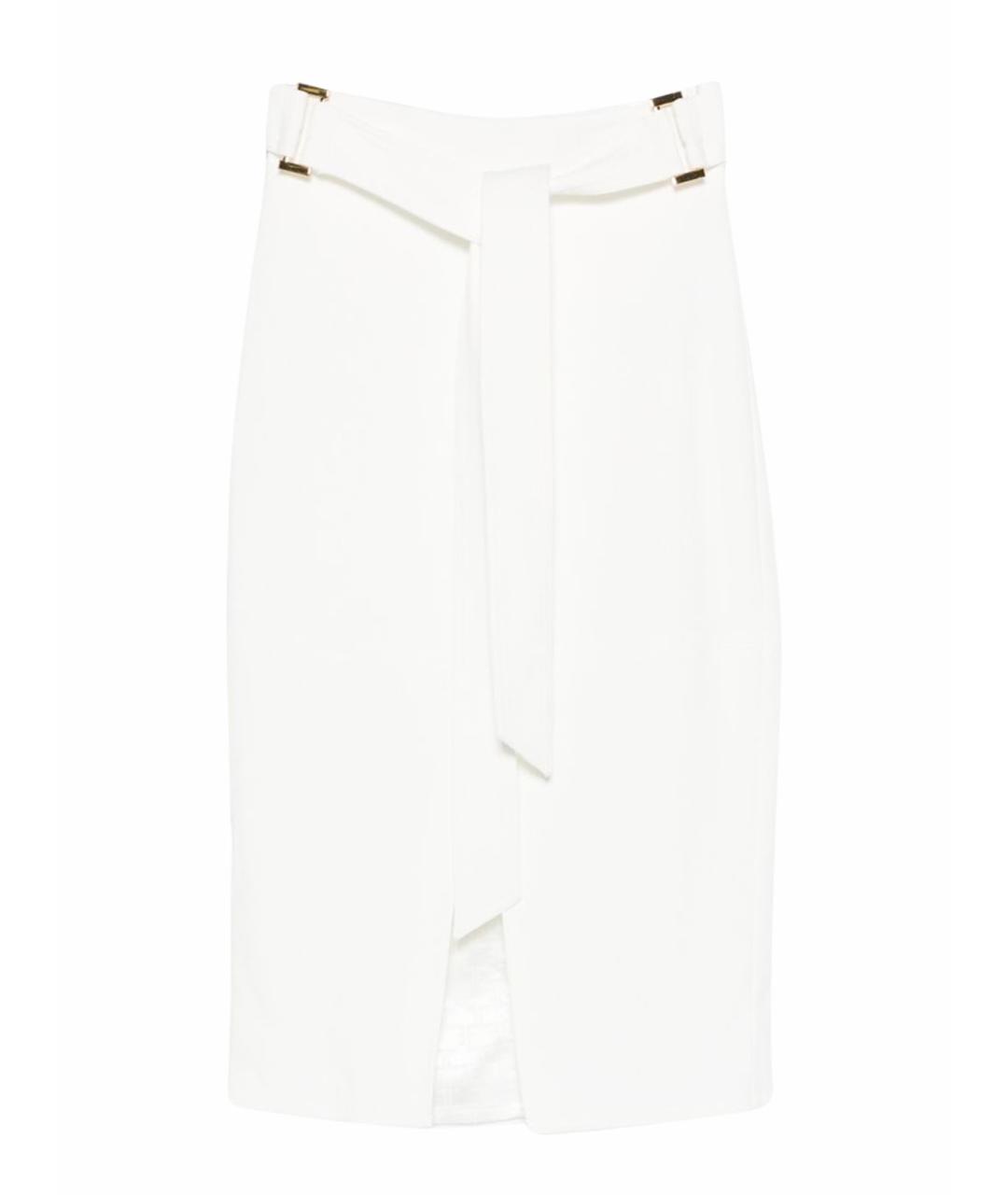 ELISABETTA FRANCHI Бежевая юбка миди, фото 1