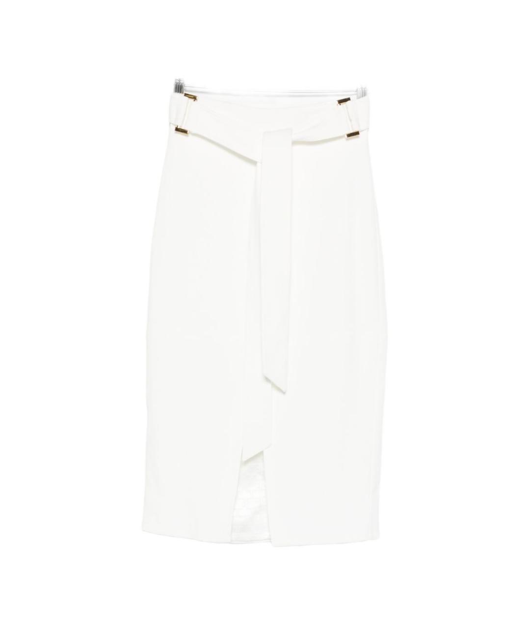 ELISABETTA FRANCHI Бежевая юбка миди, фото 4